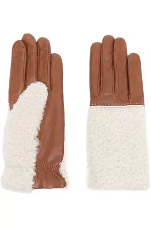 AGNELLE Mulher Luvas - Leather shearling gloves