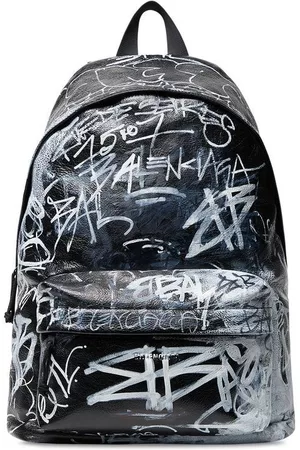 Balenciaga Explorer graffiti-print leather backpack