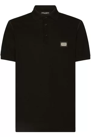 Dolce & Gabbana Homem Camisa Formal - Logo-plaque cotton polo shirt