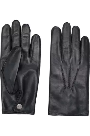 N.PEAL Homem Luvas - 007 leather & cashmere lined gloves