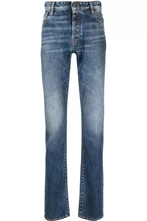 Roberto Cavalli Homem Calças de ganga Retas - Logo-patch straight-leg jeans