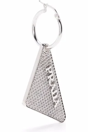Prada Triangle logo plaque earring