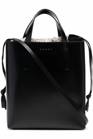 Marni Museo drawstring leather tote bag