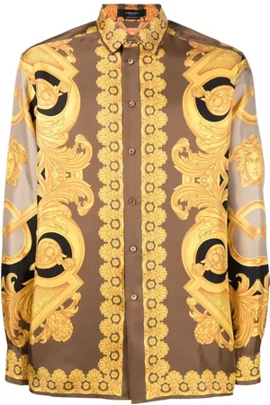 VERSACE Baroque-pattern print shirt