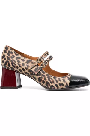 Chie Mihara Mary Jane leopard print pumps