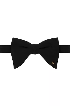 Gucci Homem Laços de Colarinho - Logo-plaque silk bow tie