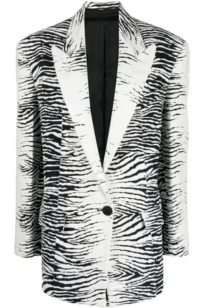 The Attico Zebra-print single-breasted blazer