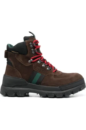 Ralph Lauren Panelled lace-up boots