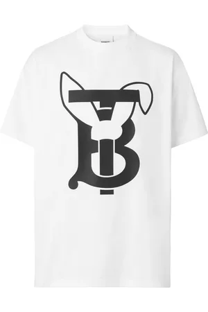 Burberry Homem T-shirts & Manga Curta - Rabbit logo-print cotton T-shirt