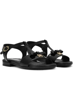 Dolce & Gabbana DG-logo patent leather sandals