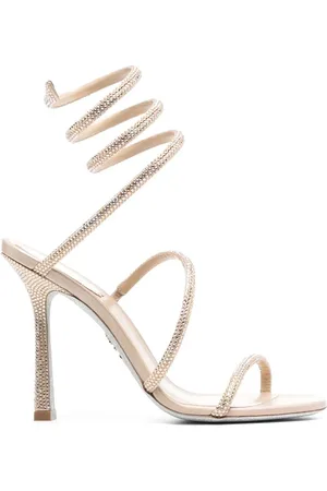 RENE CAOVILLA 115mm crystal-embellished wrap-around sandals