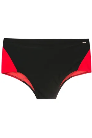 AMIR SLAMA Two-tone slip-on swim trunks