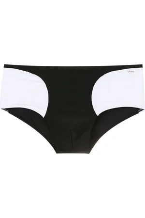 AMIR SLAMA Two-tone slip-on swim trunks