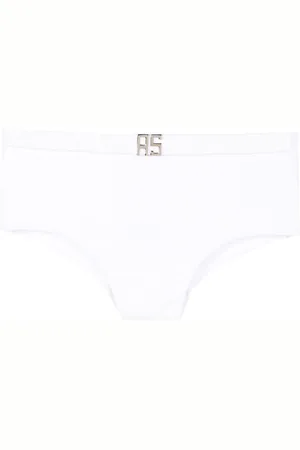 AMIR SLAMA Textured logo-plaque swimming trunks