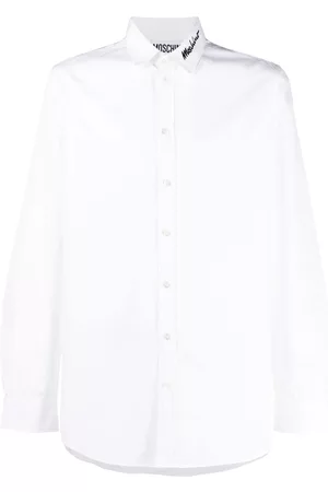 Moschino Homem Camisa Formal - Logo-print button-up shirt