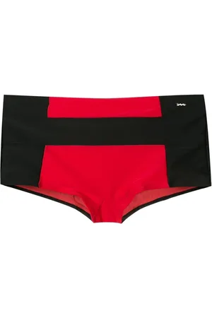 AMIR SLAMA Two-tone slip-on swim trunks