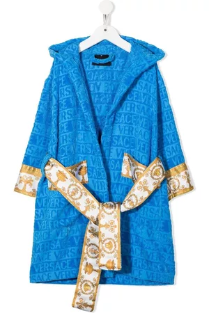 VERSACE Medusa logo-print hooded robe