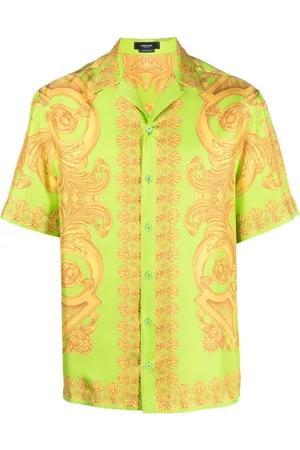 VERSACE Baroque-print silk shirt