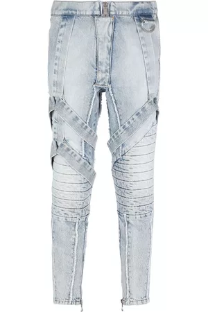 Balmain Slim-fit strap jeans