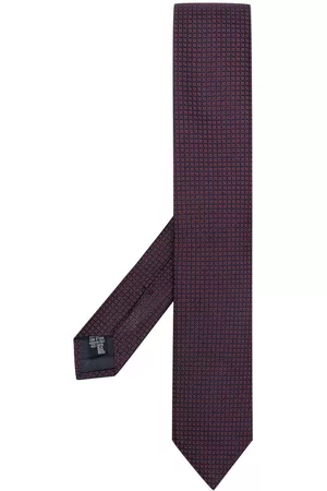 Armani Homem Laços de Colarinho - Patterned-jacquard silk tie