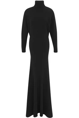 Saint Laurent Mulher Vestidos Compridos & Casuais - Cashmere roll-neck maxi-dress