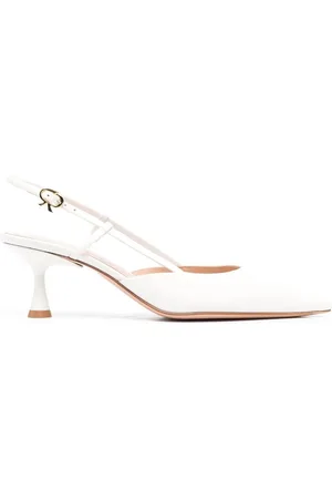 Gianvito Rossi Point toe slingback leather pumps