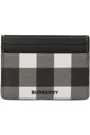 Burberry Exaggerated-Check leather card case