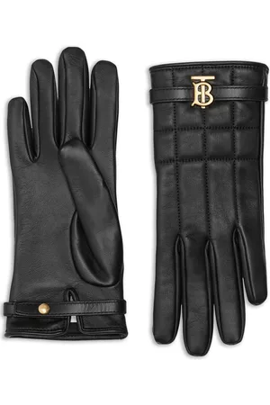 Burberry Silk-lined quilted leather gloves