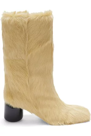 Jil Sander 60mm fur-design ankle boots