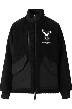 Burberry Rabbit appliqué fleece bomber jacket