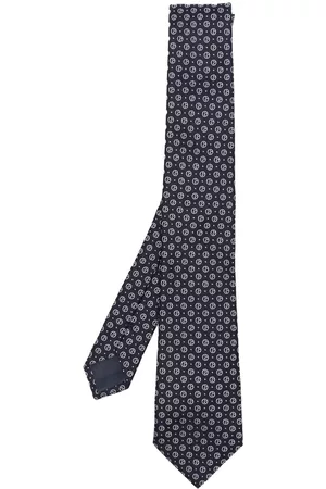 Armani Monogram-pattern silk tie