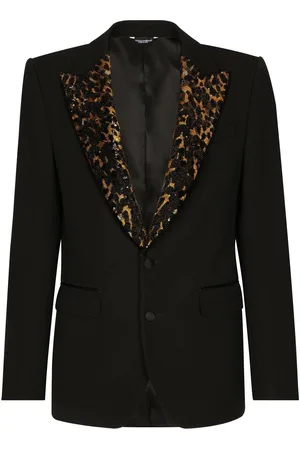 Dolce & Gabbana Sicilia-fit leopard-print tuxedo blazer