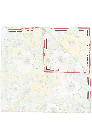 Thom Browne Mulher Cachecóis & Echarpes - Floral-print silk scarf