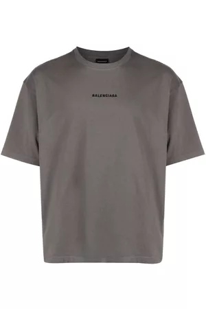 Balenciaga Homem T-shirts & Manga Curta - Embroidered-logo cotton T-shirt