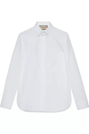 Gucci Homem Camisa Formal - Embroidered Interlocking G logo shirt