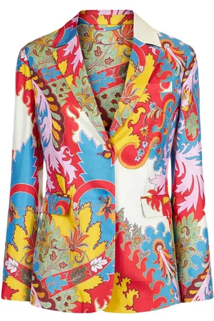 Etro Mulher Blazer estampado - Paisley-print silk blazer