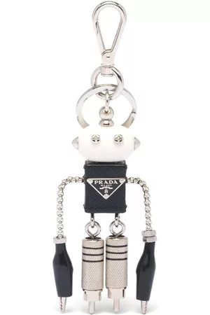 Prada Homem Colares - Saffiano leather robot trick keychain