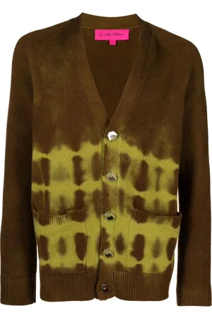THE ELDER STATESMAN Tie-dye print cashmere cardigan