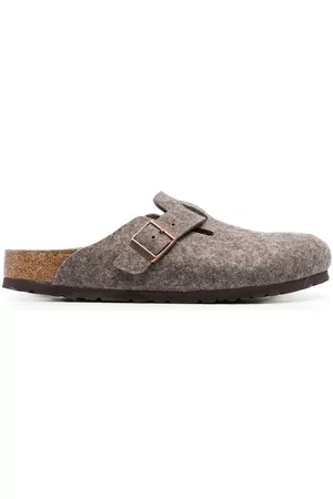 Birkenstock Homem Boston buckle-embellished slippers