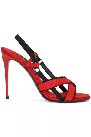 Dolce & Gabbana Mulher Plataformas - Crossover-strap 110mm stiletto sandals