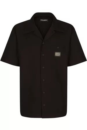 Dolce & Gabbana Homem Camisas de Manga curta - Logo-plaque short-sleeved shirt