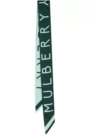 MULBERRY Logo-print skinny scarf