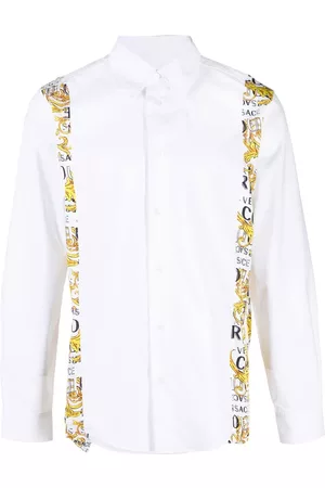 VERSACE Homem Camisas de Manga comprida - Baroque-panelled long-sleeve shirt