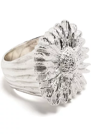 Bleue Burnham Homem Anéis - Engraved flower ring