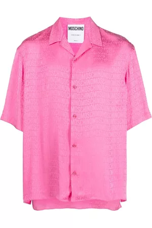 Moschino Monogram-jacquard camp-collar shirt