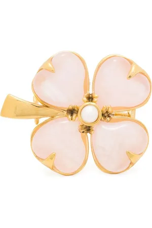 Goossens Four-leaf clover gemstone brooch