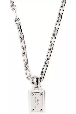 Dolce & Gabbana Logo-pendant chain-link necklace