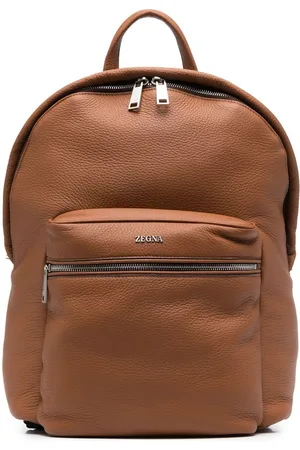 Ermenegildo Zegna Logo-plaque leather backpack