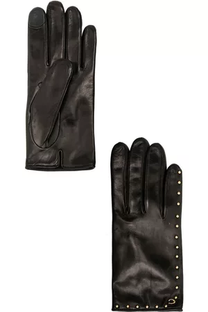 Coach Studded leather gloves