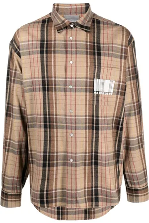 VTMNTS Plaid-check long-sleeve shirt